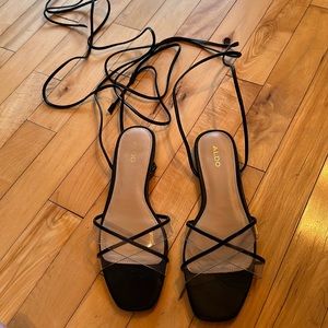 Aldo Flats Lace Up Leg